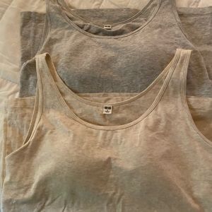 Set of 2 tanks with built in bra NWOT